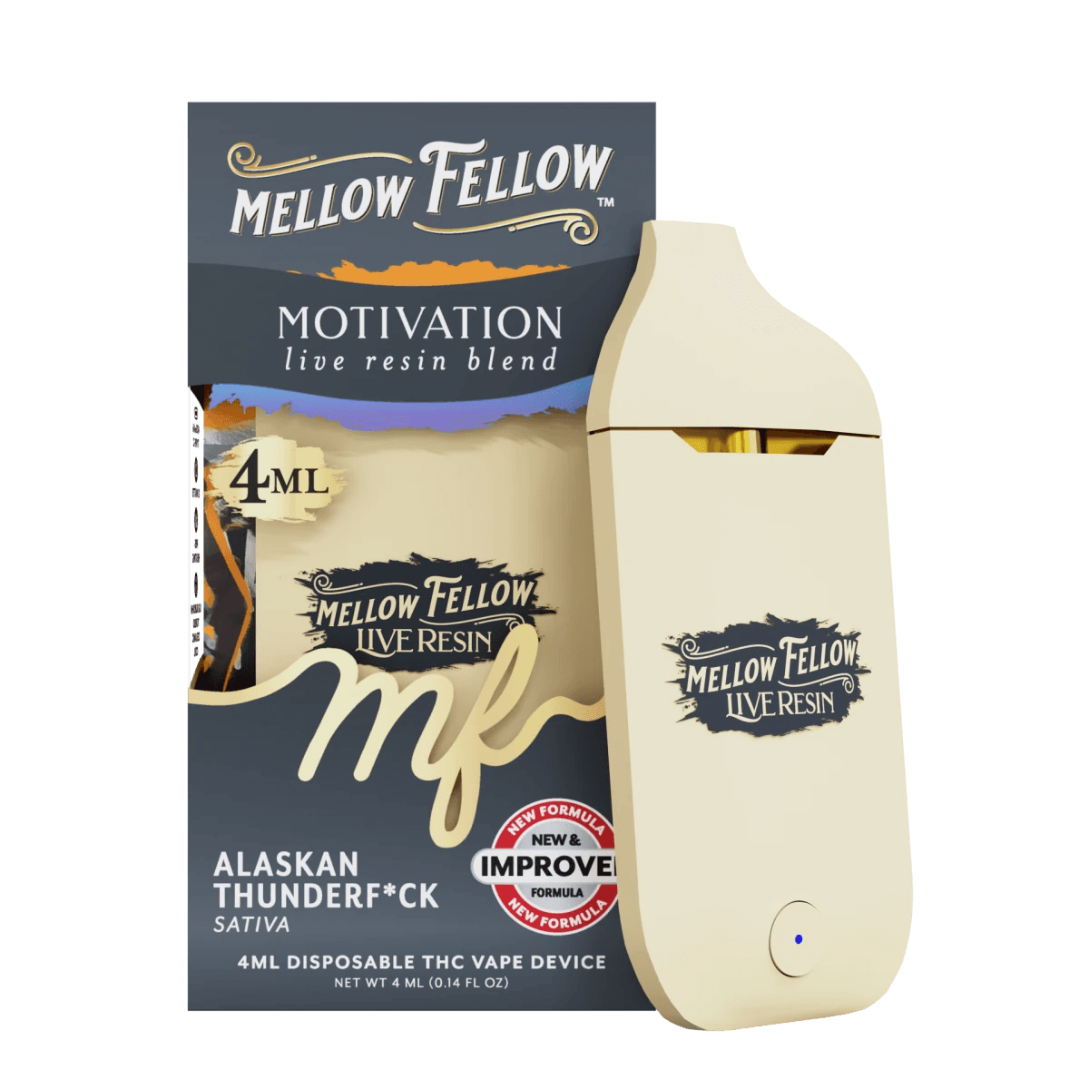 Motivation Blend 4ml Live Resin Disposable Vape - Alaskan Thunderf*ck (Sativa)