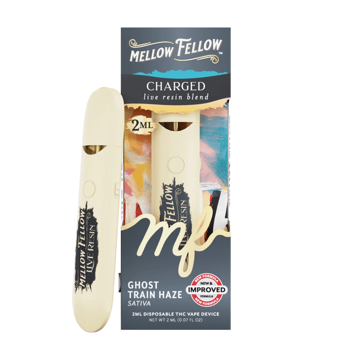 Charged Blend 2ml Live Resin Disposable Vape - Ghost Train Haze (Sativa)