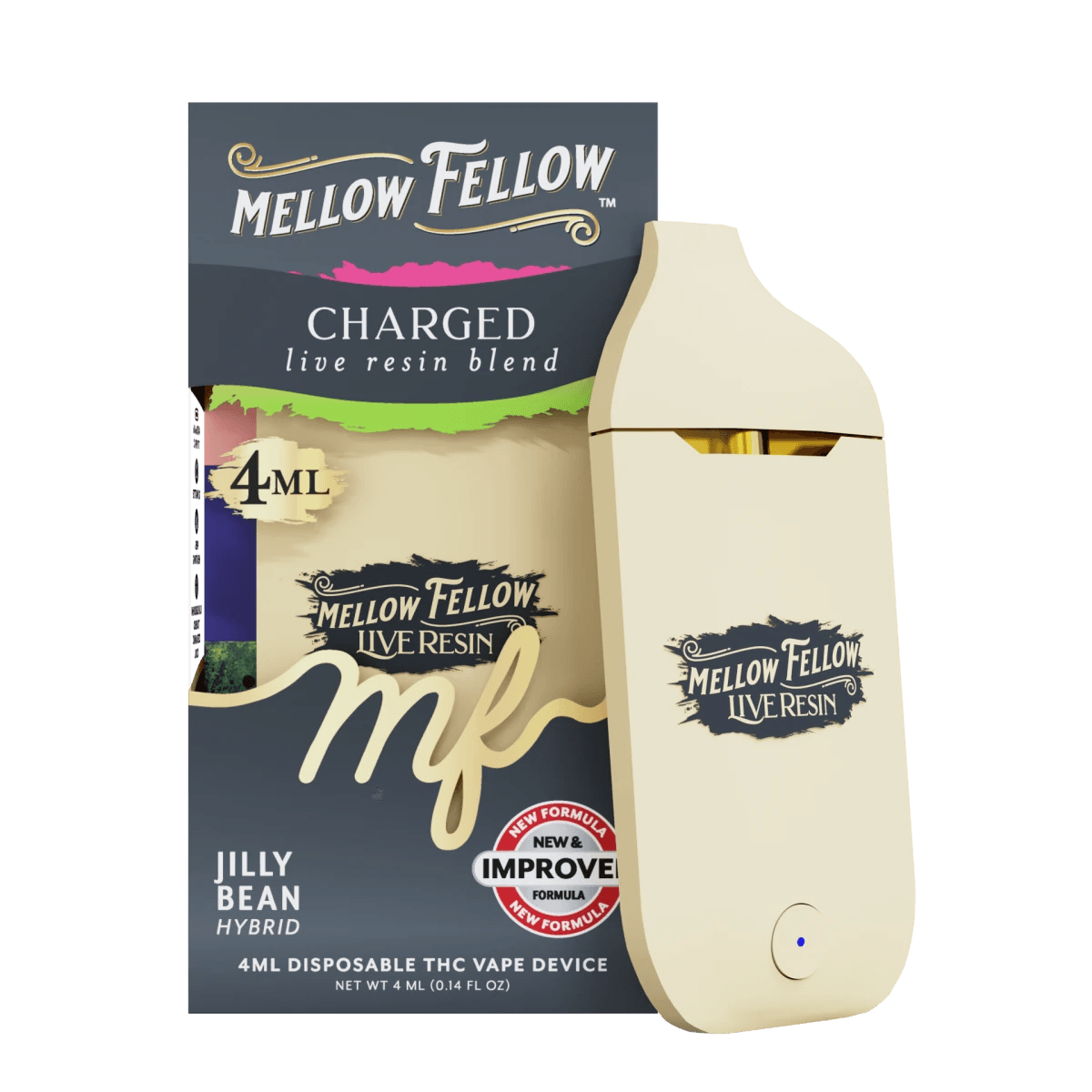 Charged Blend 4ml Live Resin Disposable Vape - Jilly Bean (Hybrid)