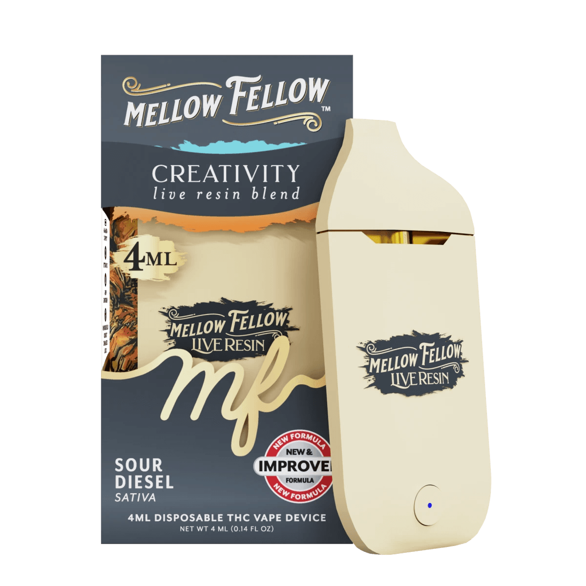 Creativity Blend 4ml Live Resin Disposable Vape - Sour Diesel (Sativa)
