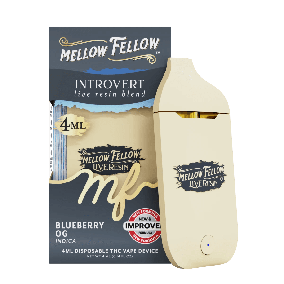Introvert Blend 4ml Live Resin Disposable Vape - Blueberry OG (Indica)