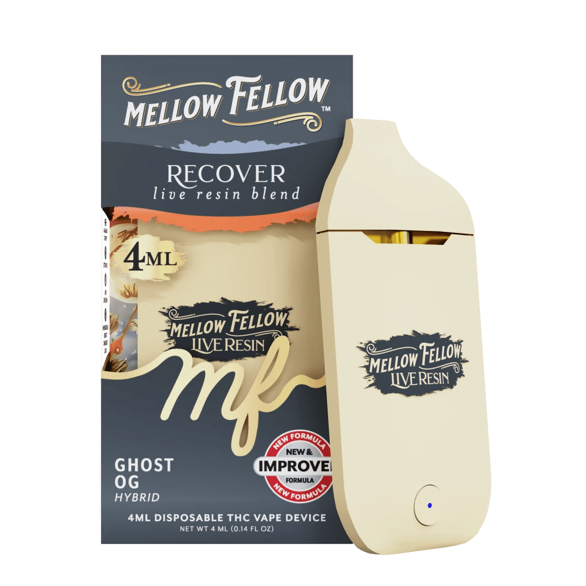 Recover Blend 4ml Live Resin Disposable Vape - Ghost OG (Hybrid)