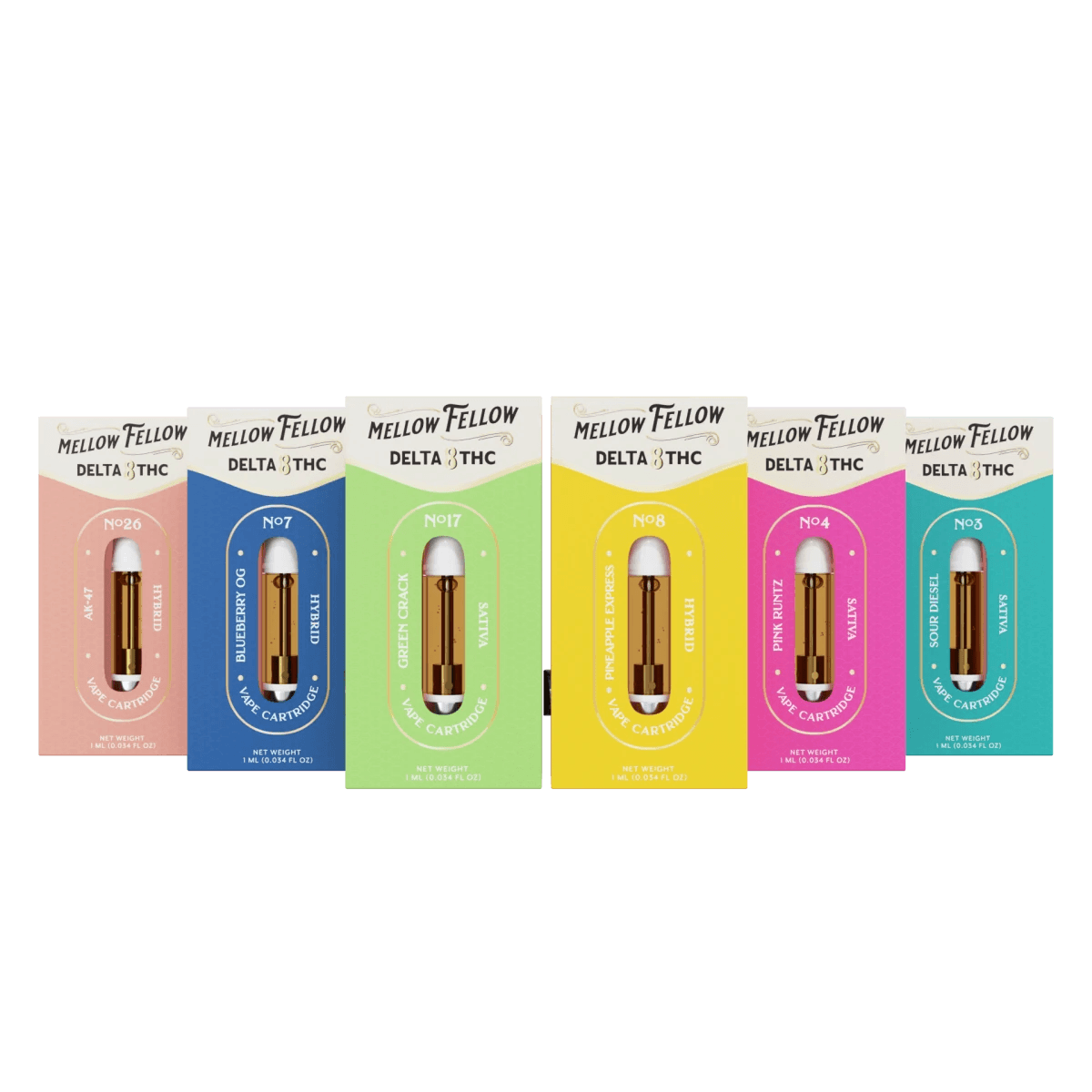 Delta 8 1ml Vape Cartridge Sampler 6 Pack