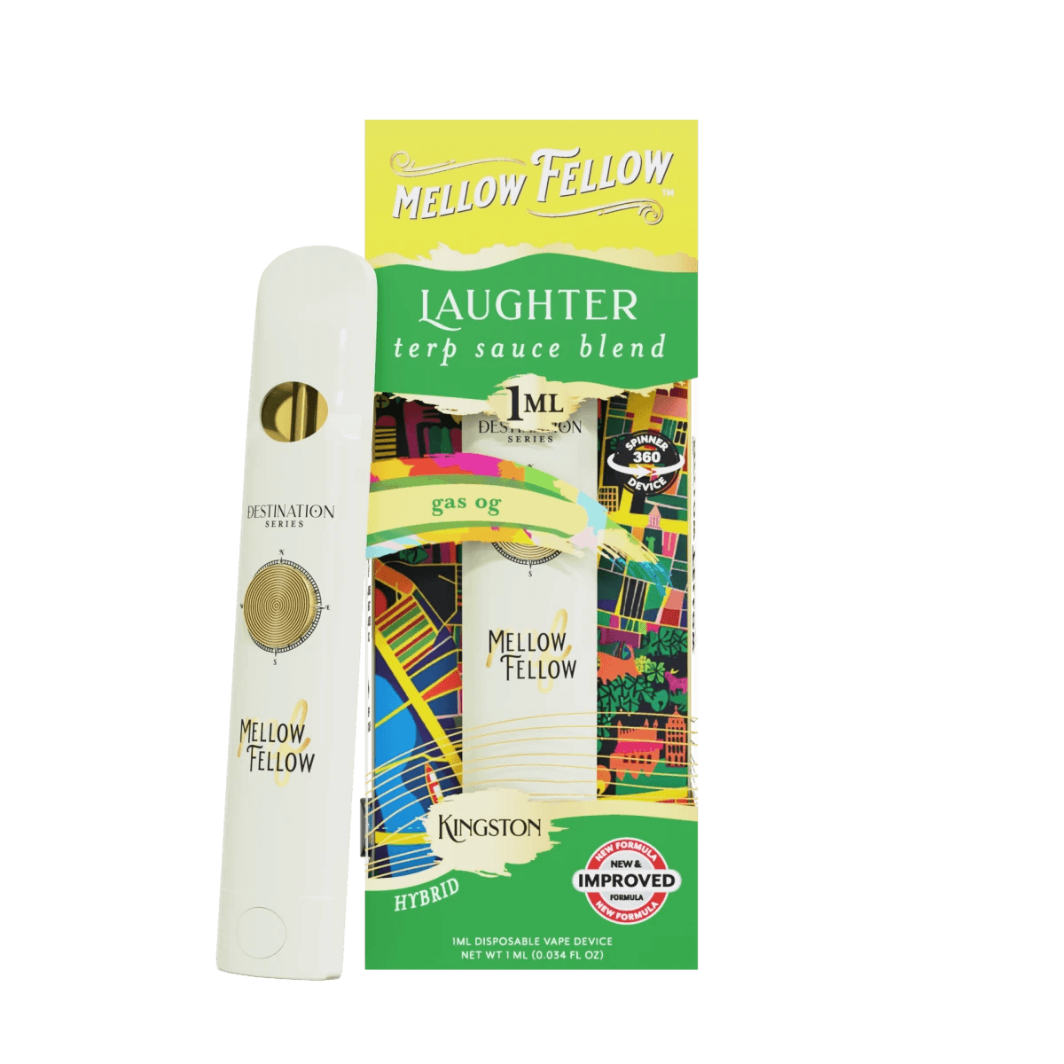 Laughter Blend - Terp Sauce 1ml Disposable Spinner Vape - Gas OG (Hybrid) - Mellow Fellow