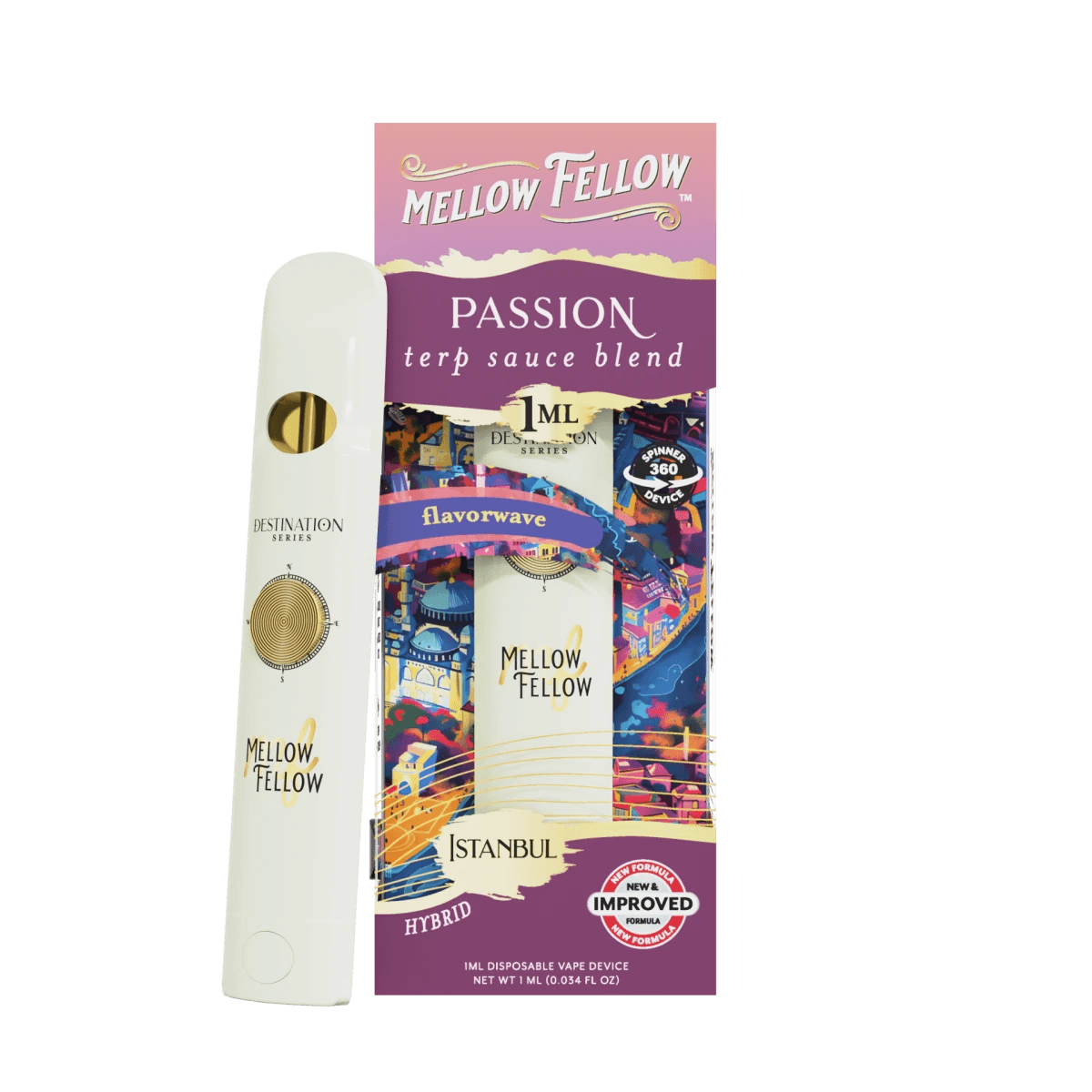 Passion Blend - Terp Sauce 1ml Disposable Spinner Vape - Flavorwave (Hybrid) - Mellow Fellow