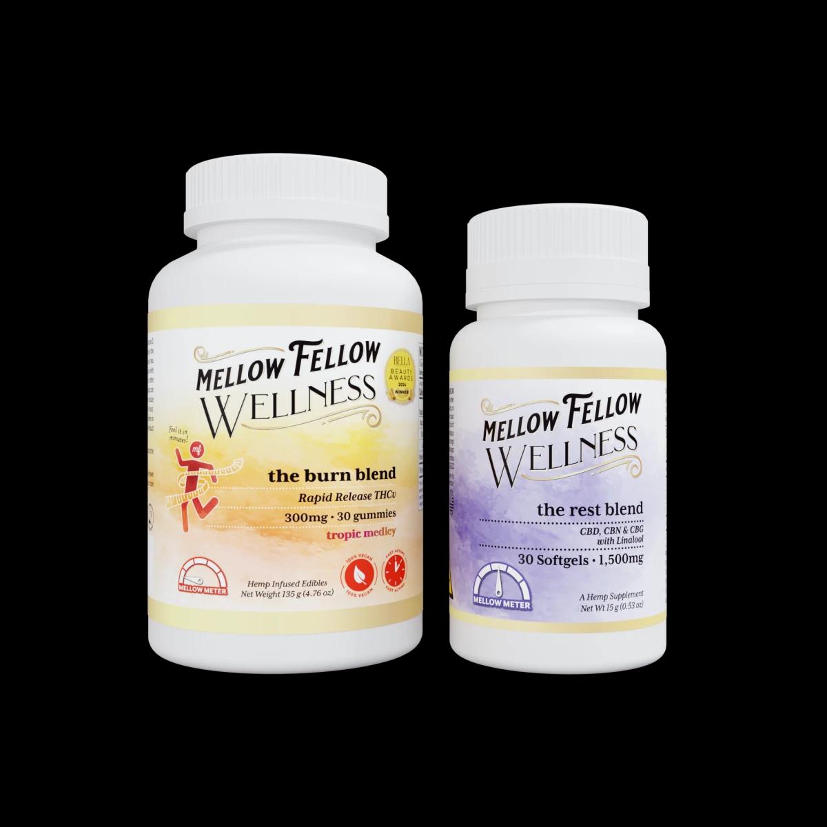 Burn Blend Gummy Jar / Rest Blend Softgel Jar