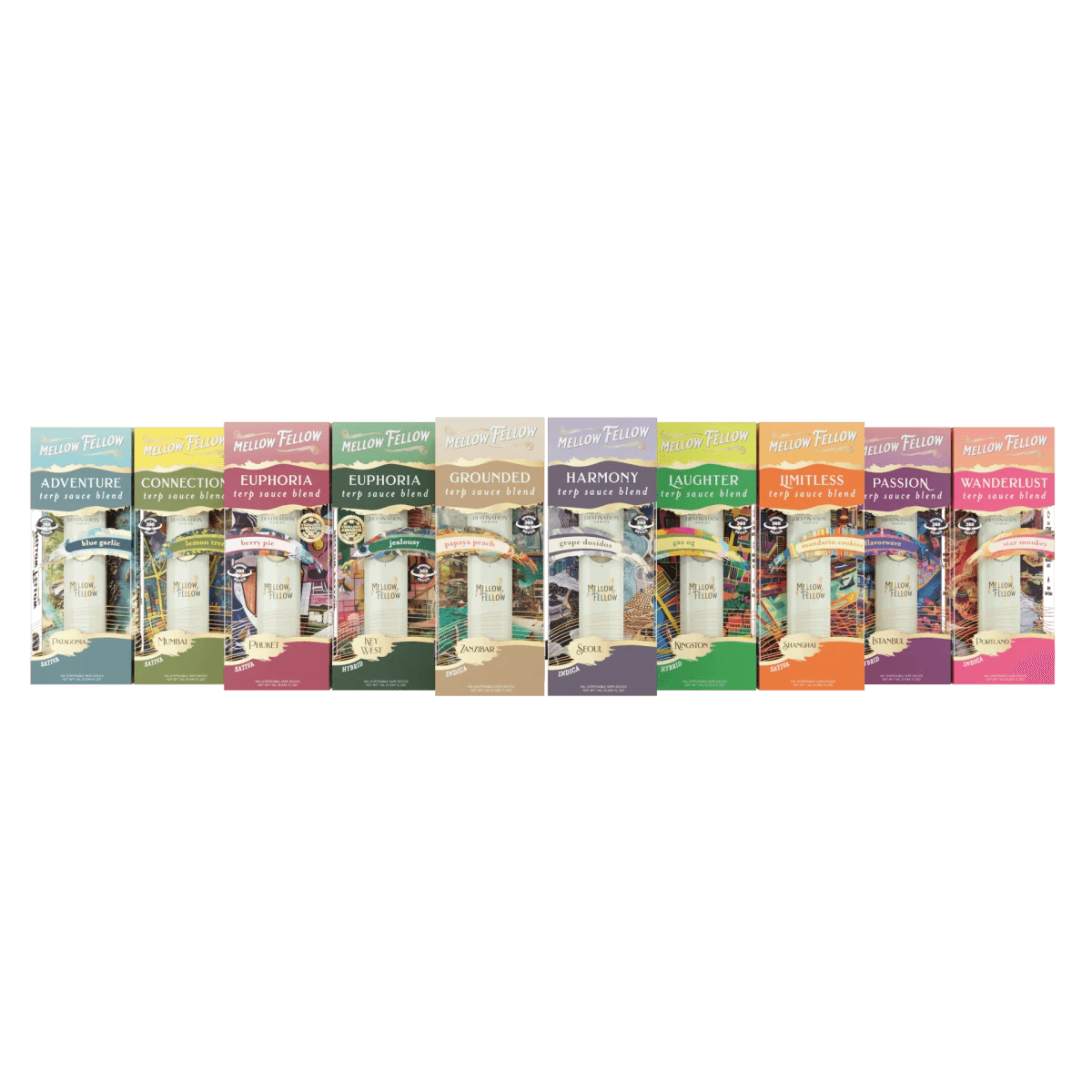 Terp Sauce Destination Series 1ml Disposable Vapes Bundle (10 Pack) - Mellow Fellow