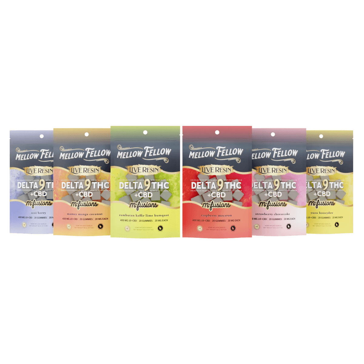 Delta 9 Live Resin Edibles 400mg Bundle (6 Pack) - Mellow Fellow