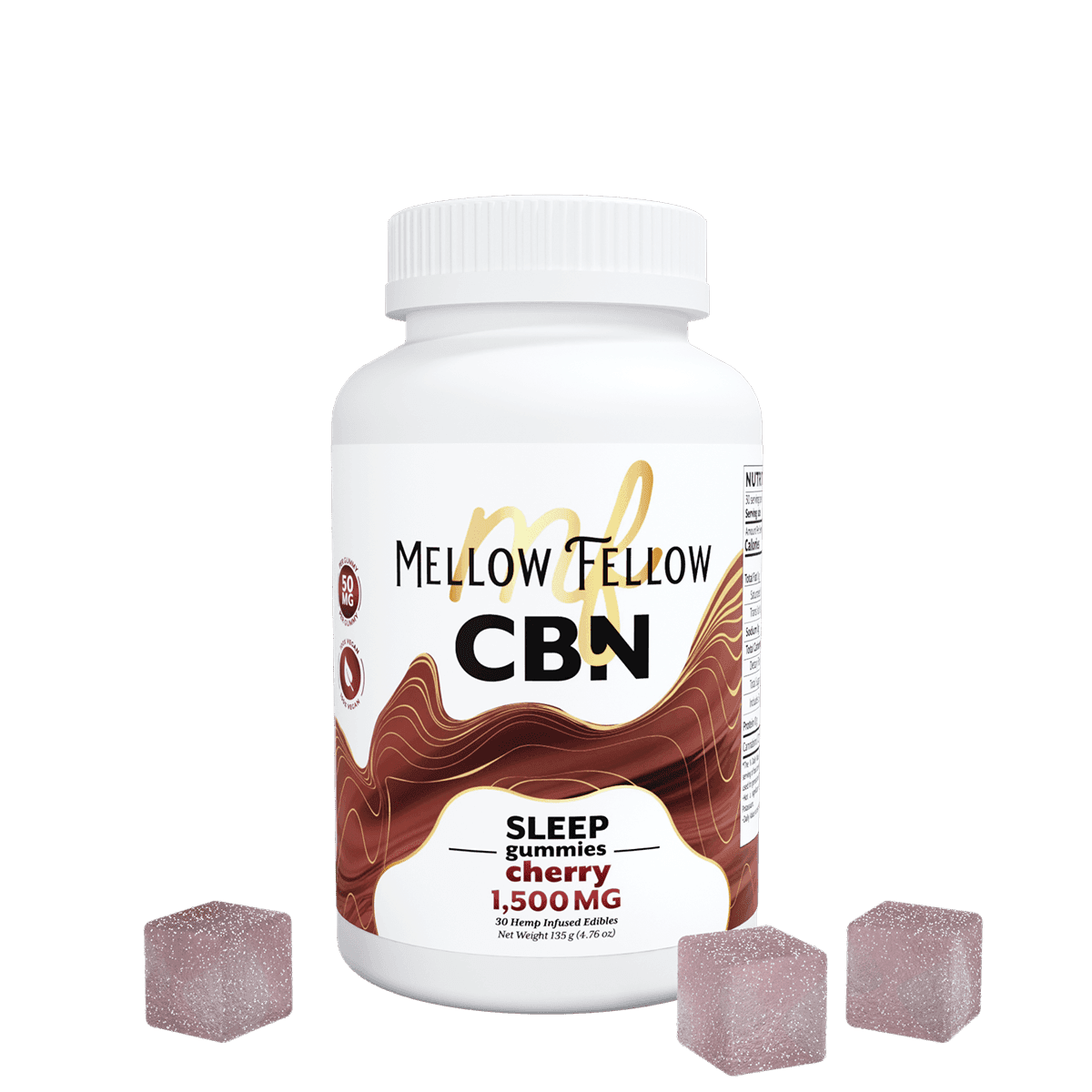 Sleep CBN Gummies - 1500mg - Cherry - Mellow Fellow