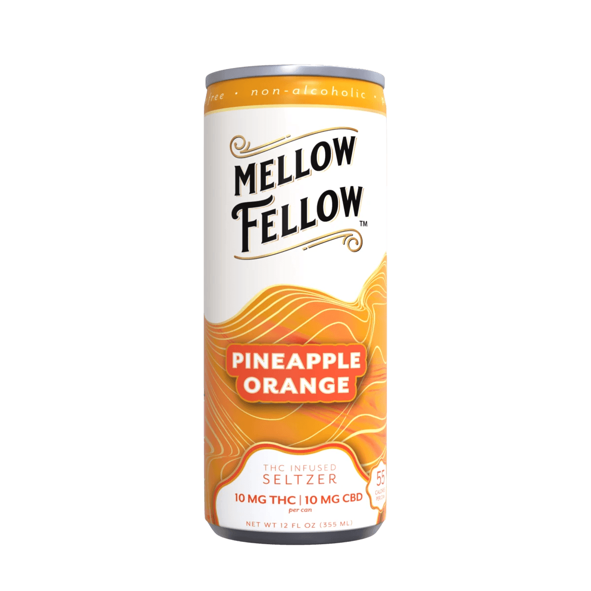 Delta 9 THC + CBD Seltzer Beverage 20MG - Pineapple Orange - Mellow Fellow