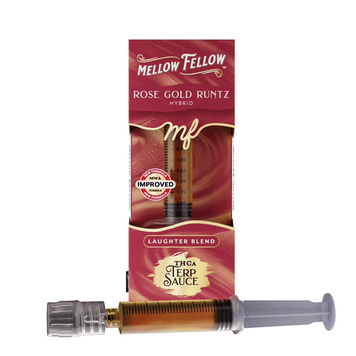 Laughter Blend - Terp Sauce 2ml Syringe - Rose Gold Runtz (Hybrid) - Mellow Fellow