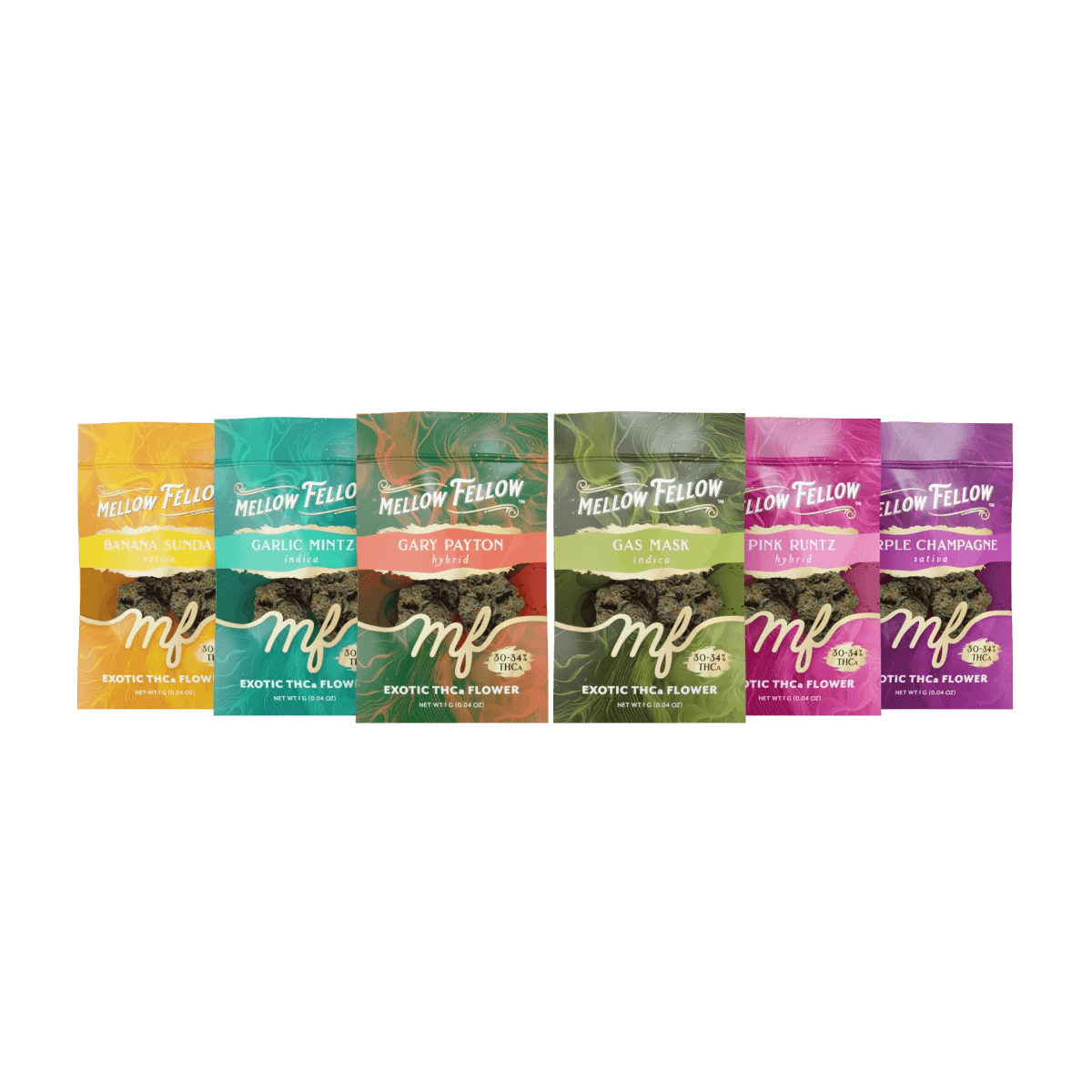 THCa 1g Exotic Flower Sachets Sampler 6 Pack