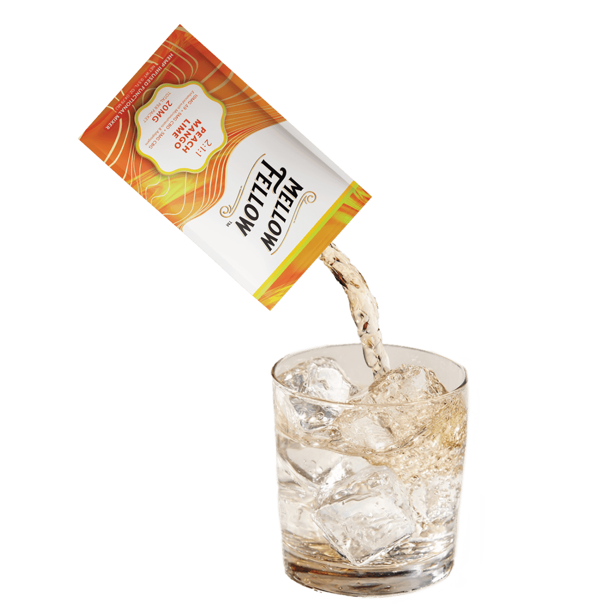 Delta 9 + CBD & CBG Mixers 10pc - Peach Mango Lime - Mellow Fellow