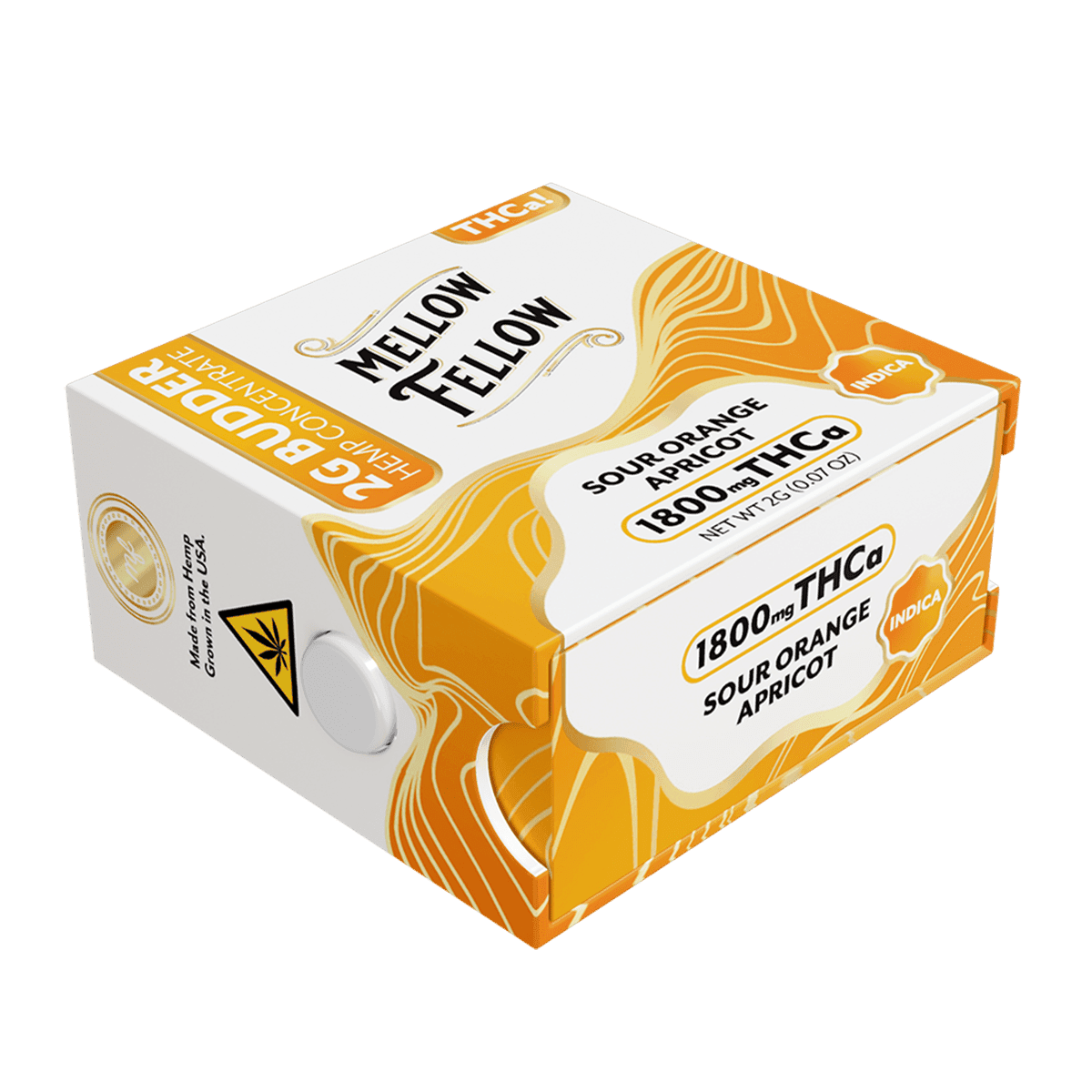 THCa 2g Budder Jar - Sour Orange Apricot (Indica) - Mellow Fellow