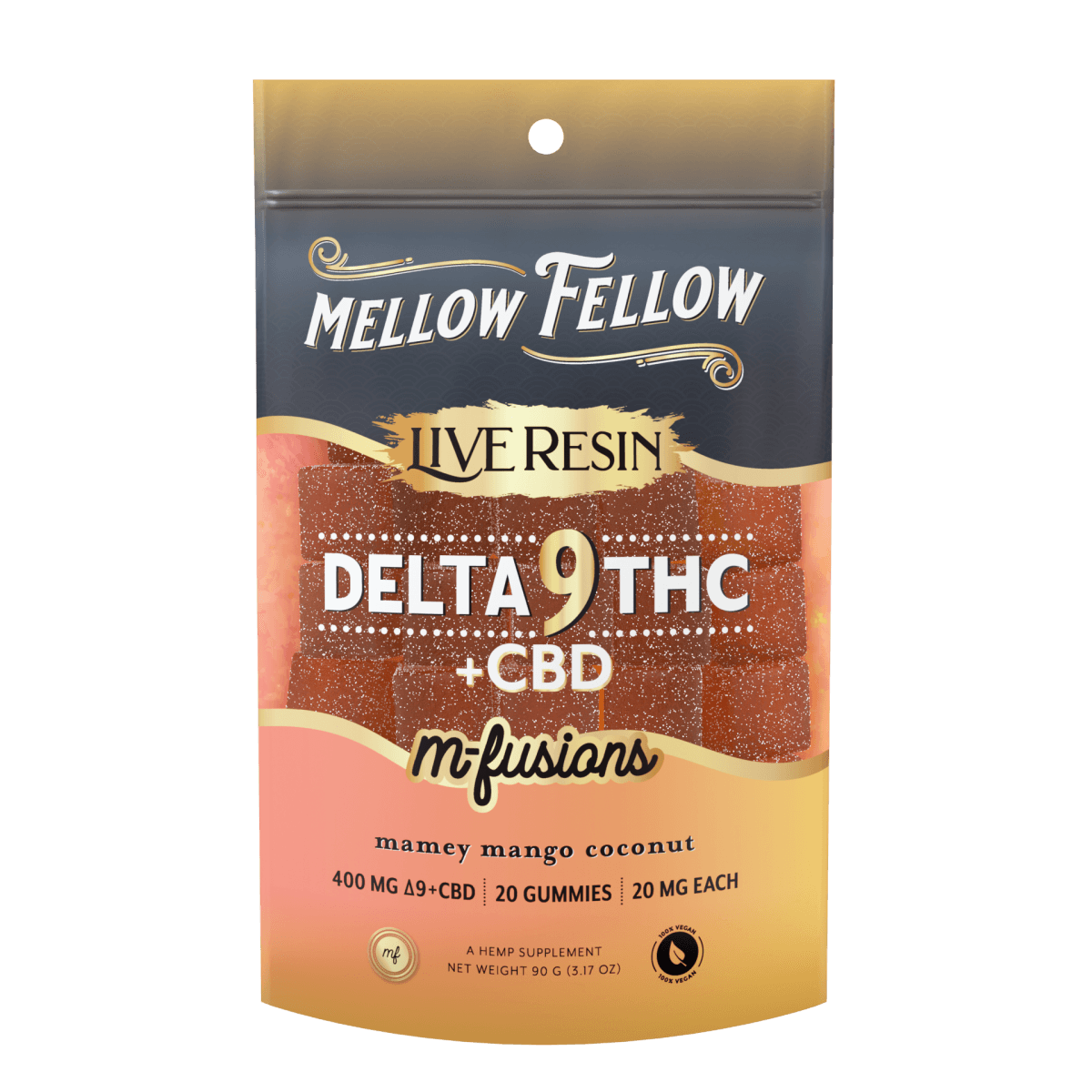 Delta 9 Live Resin Edibles 400mg - Mamey Mango Coconut