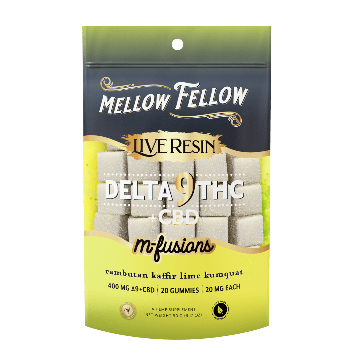 Delta 9 Live Resin Edibles 400mg - Rambutan Kaffir Lime Kumquat