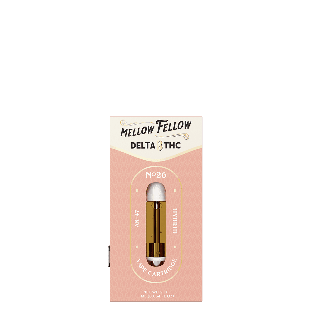 Delta 8 1ml Vape Cartridge - AK - 47 (Hybrid) - Mellow Fellow