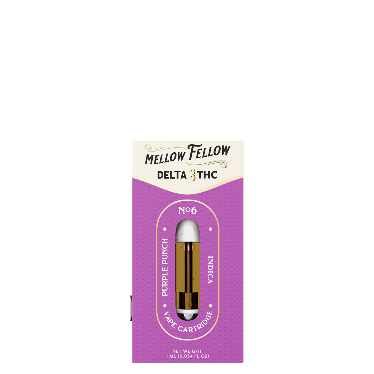 Delta 8 1ml Vape Cartridge - Purple Punch (Indica) - Mellow Fellow