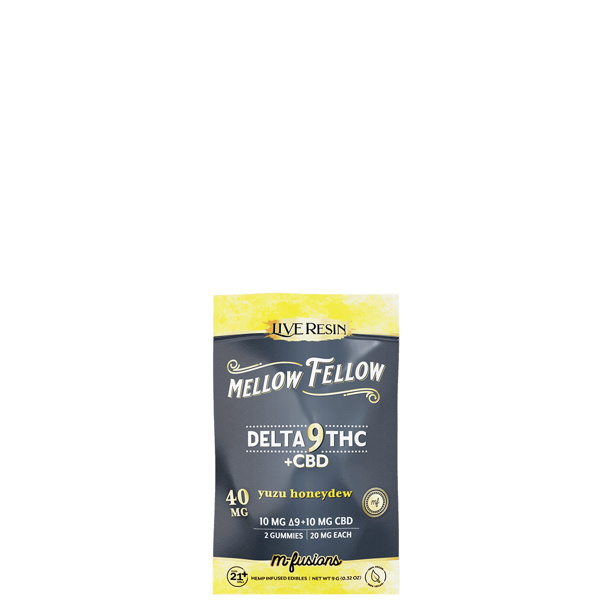 Delta 9 Live Resin Gummies 40mg 2 ct. - Yuzu Honeydew