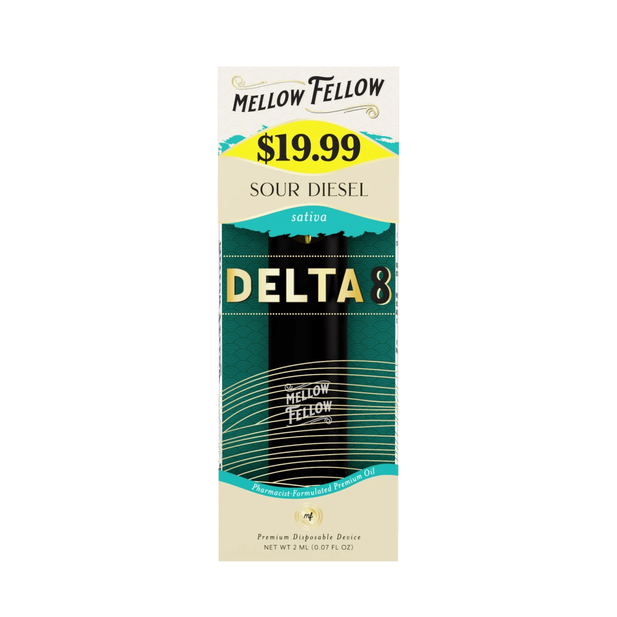 Delta 8 Premium 2ML Disposable Vape - Sour Diesel (Sativa)