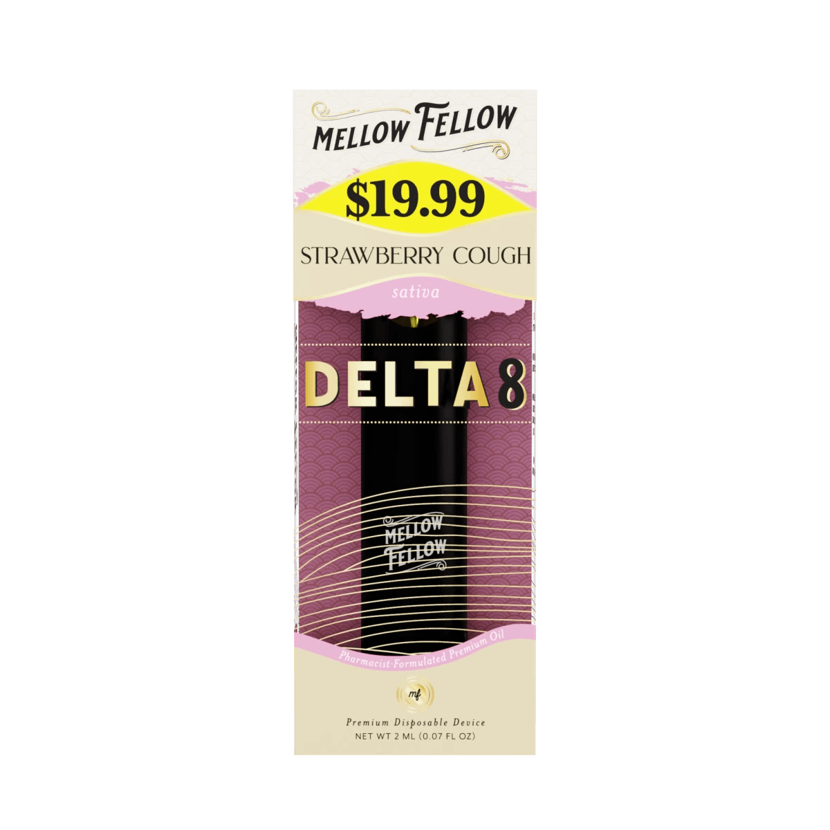 Delta 8 Premium 2ML Disposable Vape - Strawberry Cough (Sativa)