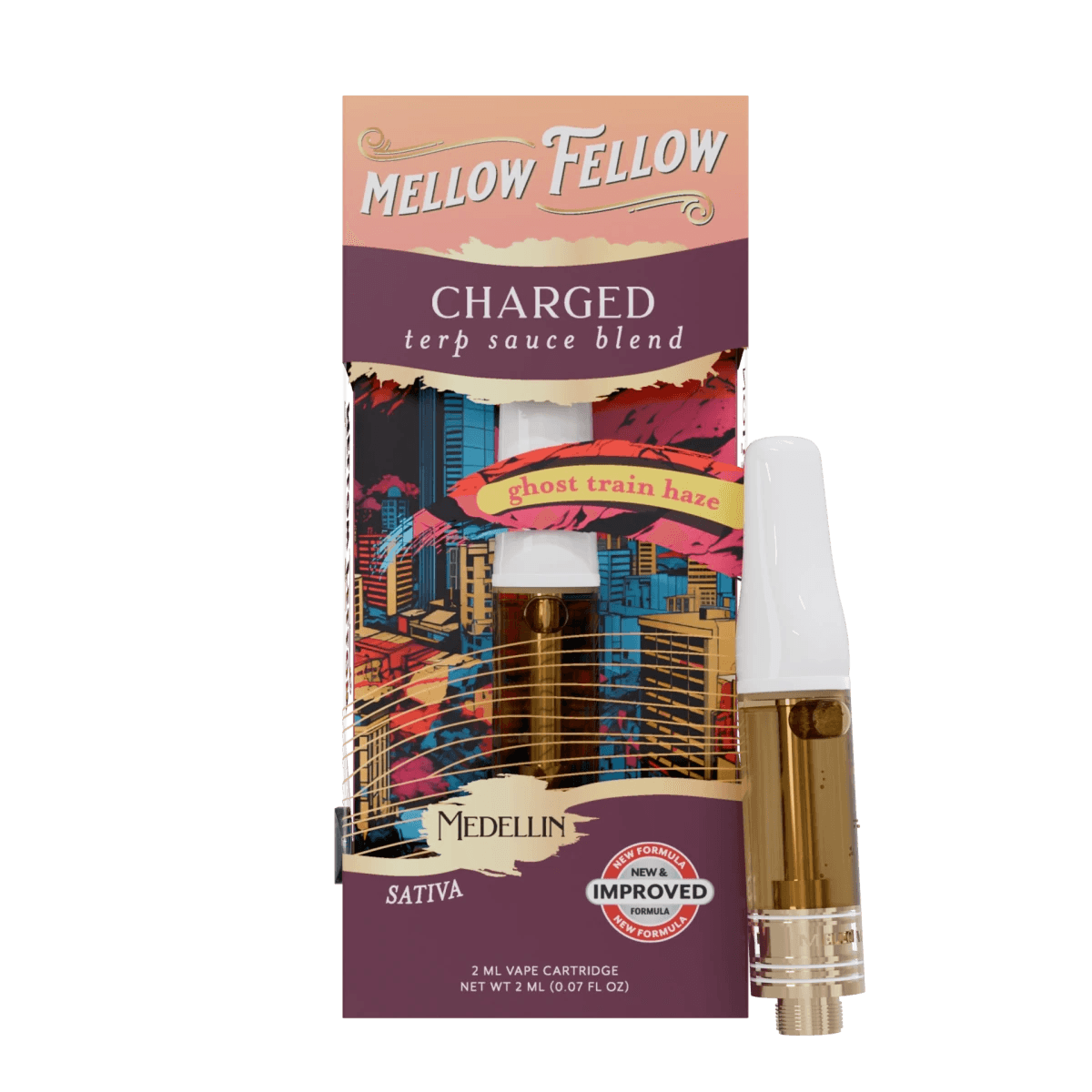Charged Blend - Terp Sauce 2ml Vape Cartridge - Ghost Train Haze (Sativa) - Mellow Fellow