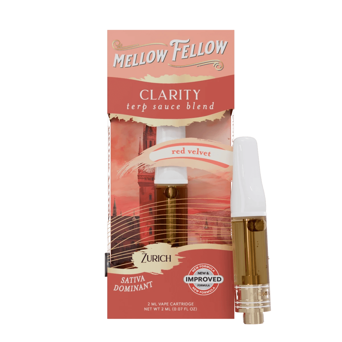 Clarity Blend - Terp Sauce 2ml Vape Cartridge - Red Velvet (Sativa Dom) - Mellow Fellow
