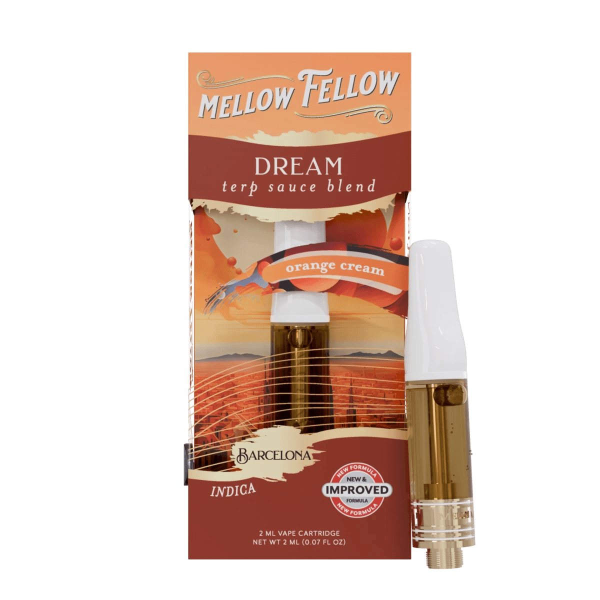 Dream Blend - Terp Sauce 2ml Vape Cartridge - Orange Cream (Indica) - Mellow Fellow