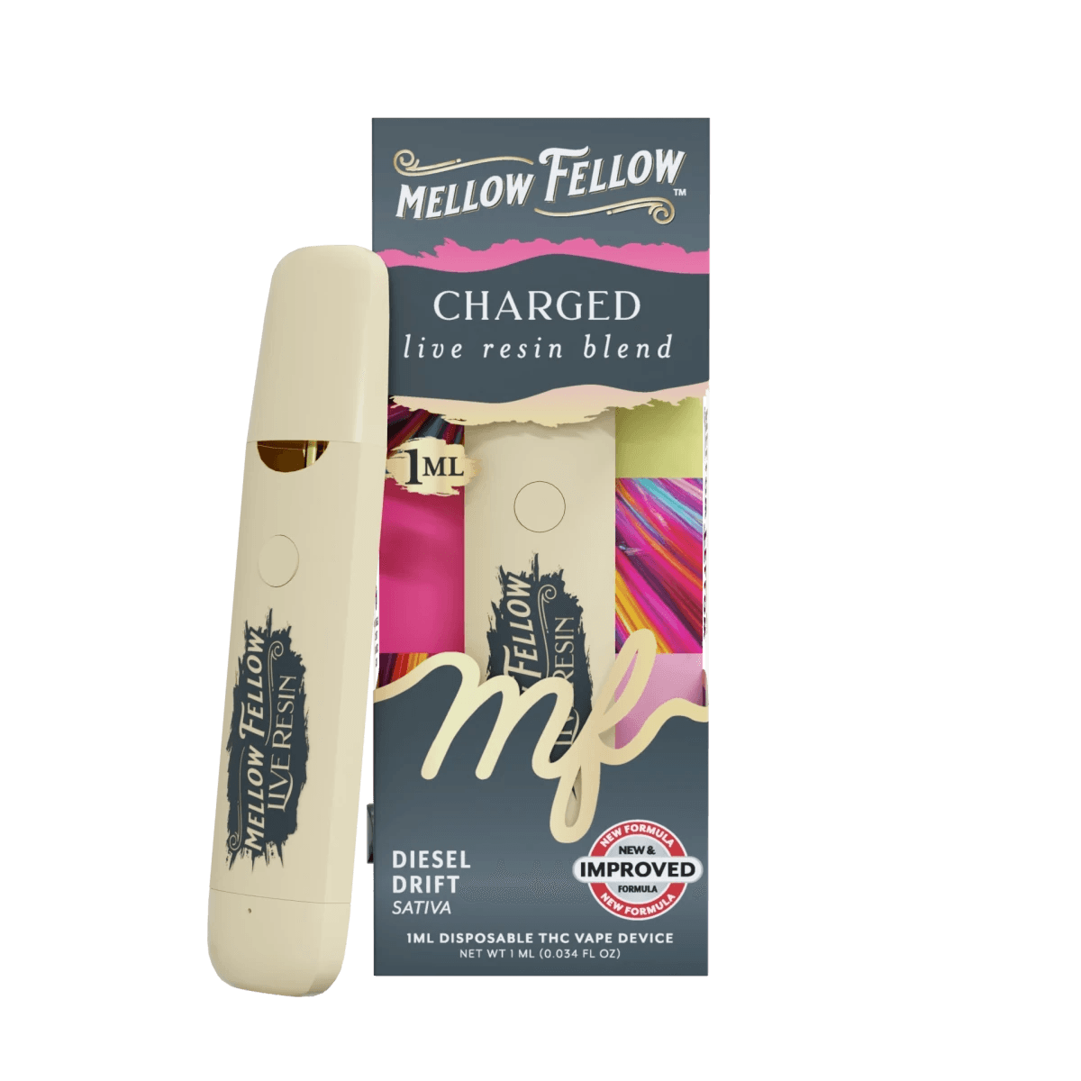Charged Blend - Live Resin 1ml Disposable Vape - Diesel Drift (Sativa)
