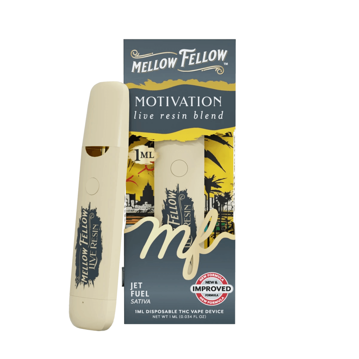 Motivation Blend - Live Resin 1ml Disposable Vape - Jet Fuel (Sativa Dominant)