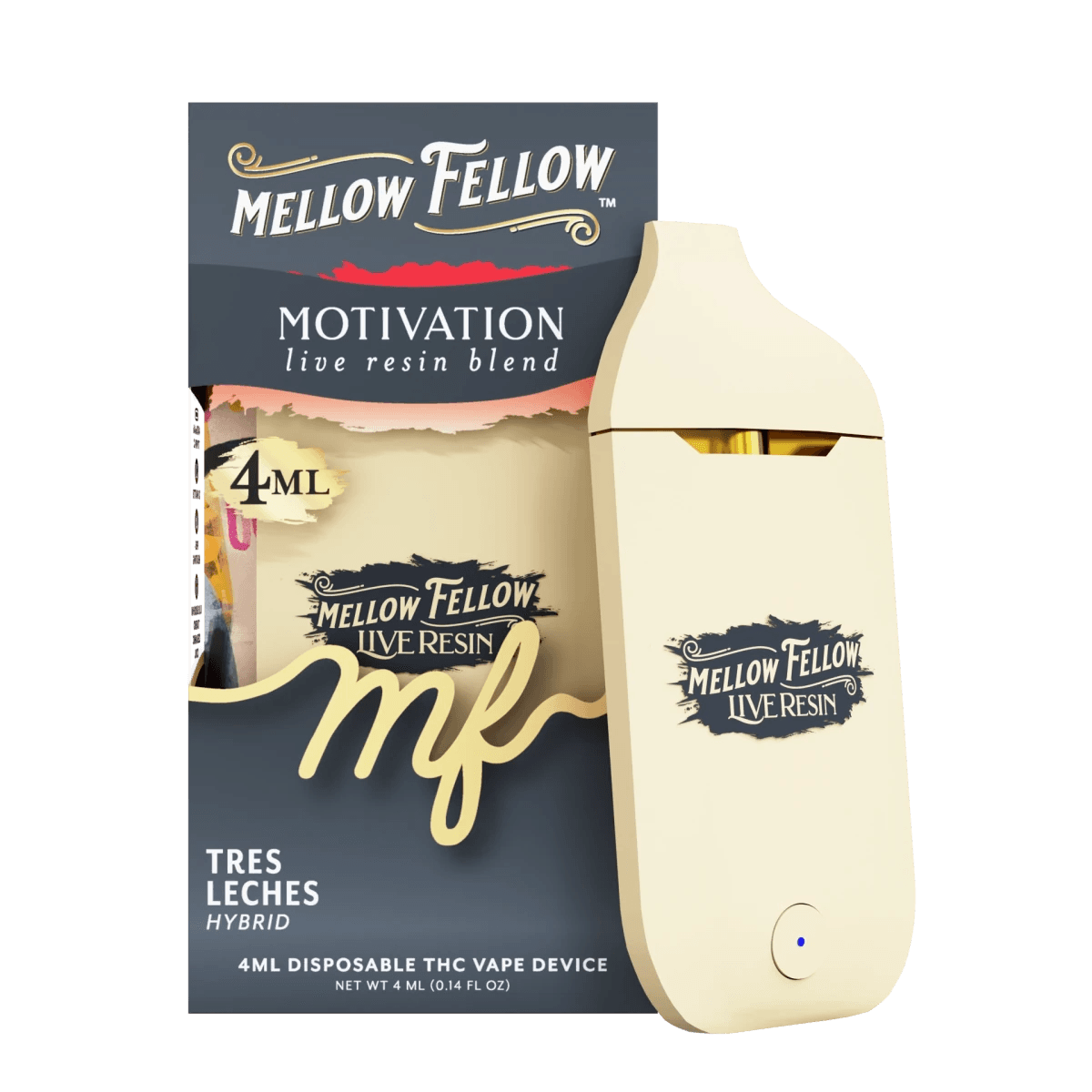 Motivation Blend 4ml Live Resin Disposable Vape - Tres Leches (Hybrid)