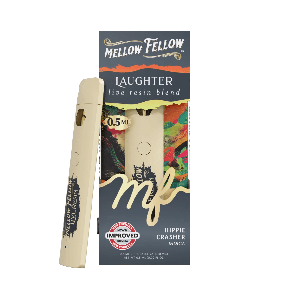 Laughter Blend 0.5ml Live Resin Disposable Vape - Hippie Crasher (Indica)