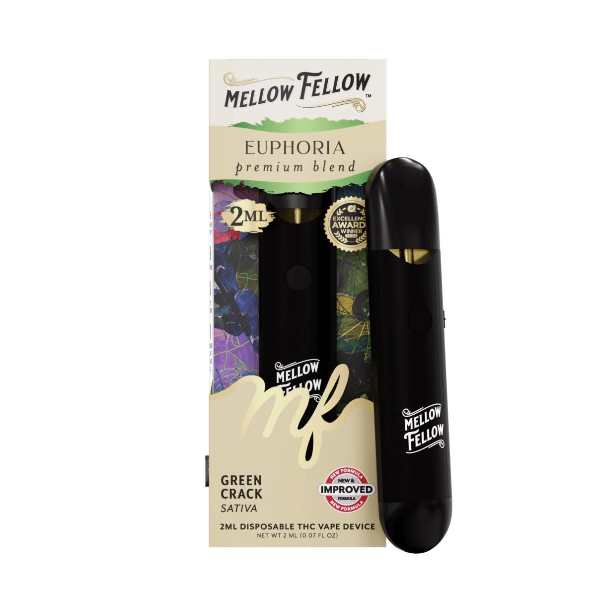 Euphoria Blend 2ml Disposable Vape - Green Crack (Sativa)