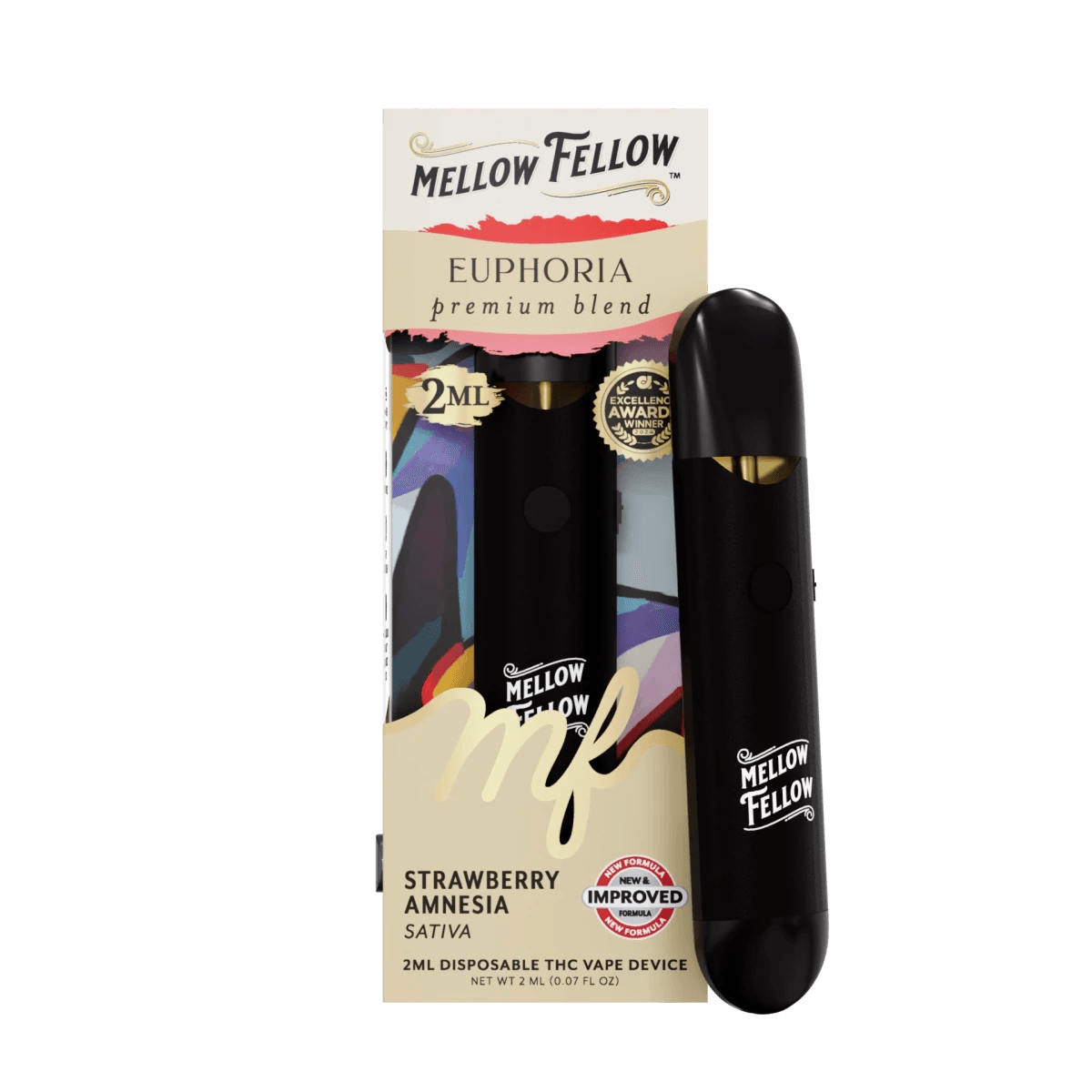Euphoria Blend 2ml Disposable Vape - Strawberry Amnesia (Sativa)