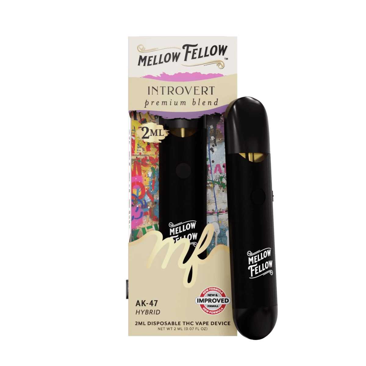 Introvert Blend 2ml Disposable Vape - AK - 47 (Hybrid) - Mellow Fellow