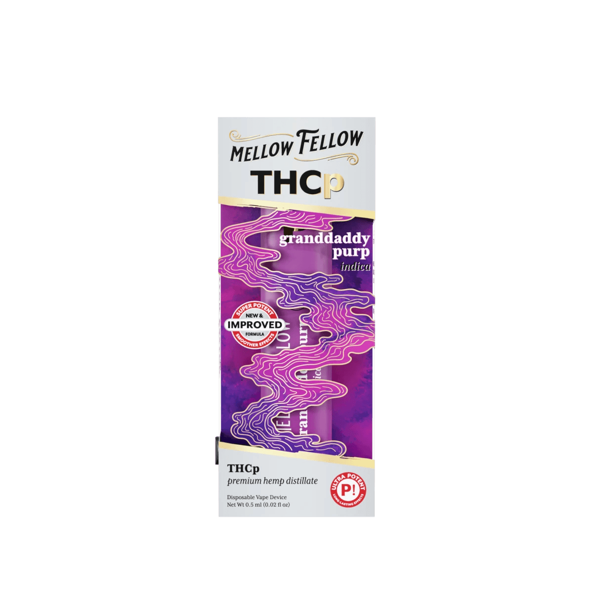 THCp 0.5g Disposable Vape - Granddaddy Purp (Indica)