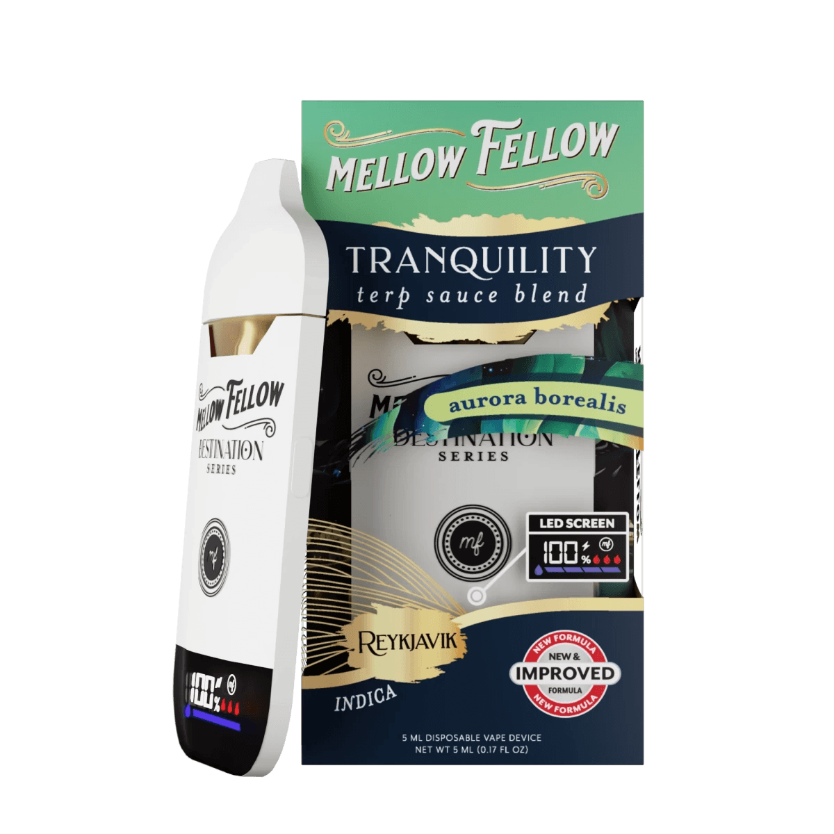 Tranquility Blend - Terp Sauce 5ml Disposable Vape - Aurora Borealis (Indica) - Mellow Fellow