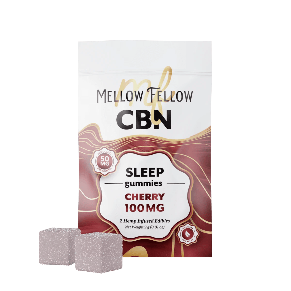 Sleep CBN Gummies 100mg - Cherry - Mellow Fellow