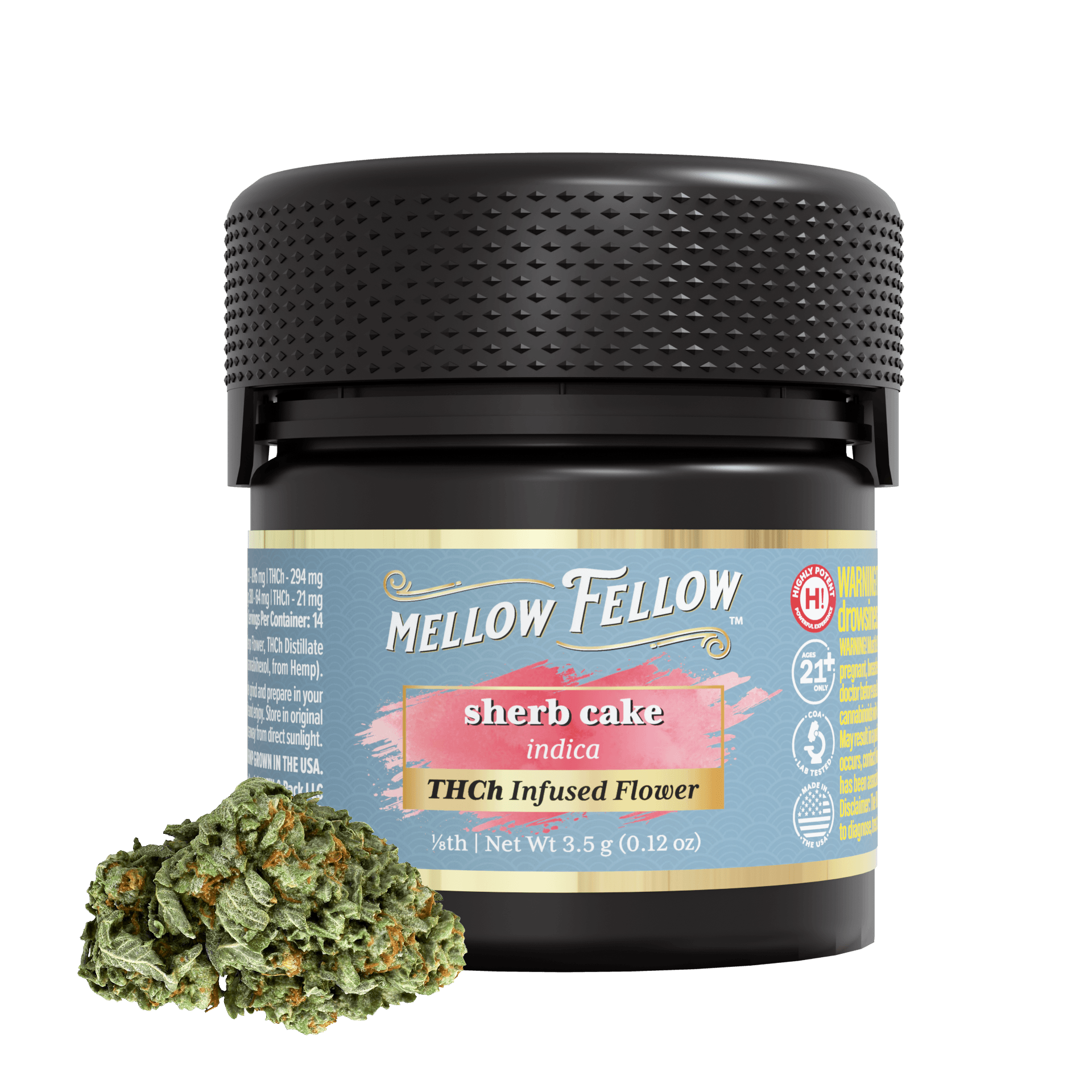 THCh 3.5g Infused Flower - Sherb Cake (Indica)