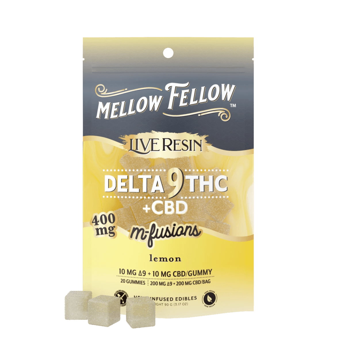 Delta 9 Live Resin Edibles 400mg - Lemon
