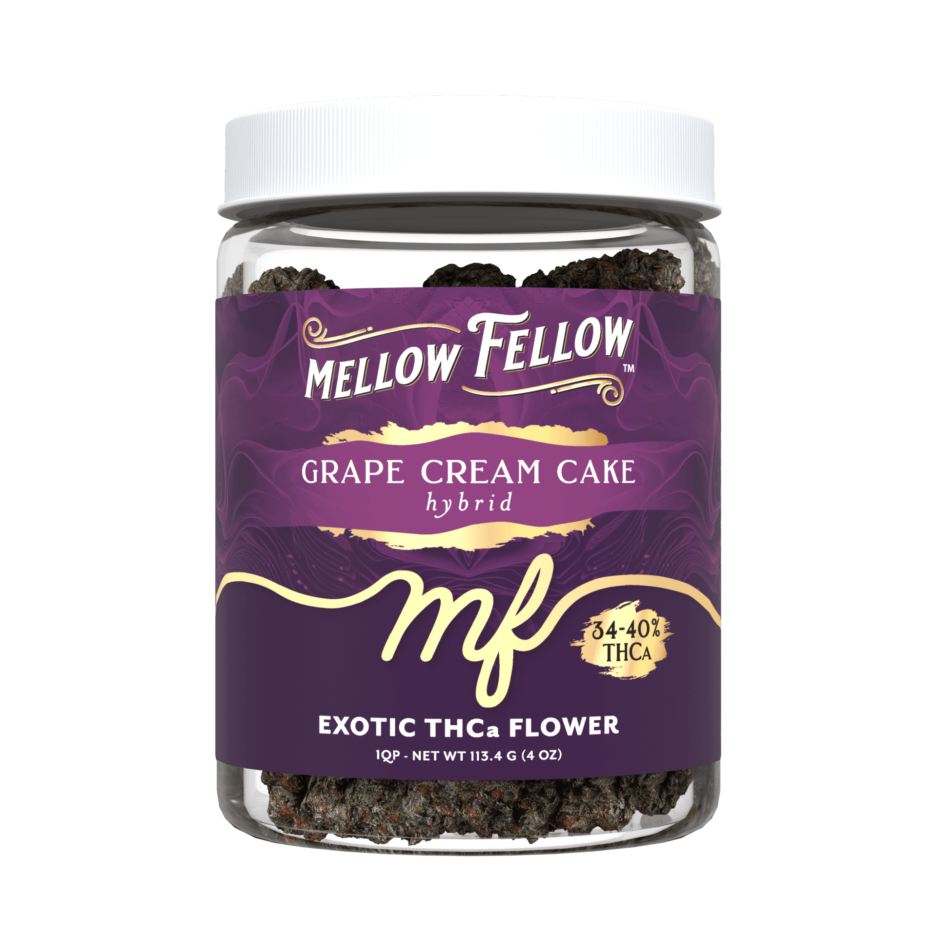 Exotic THCa Flower - QP (4 oz) - Grape Cream Cake (Hybrid)