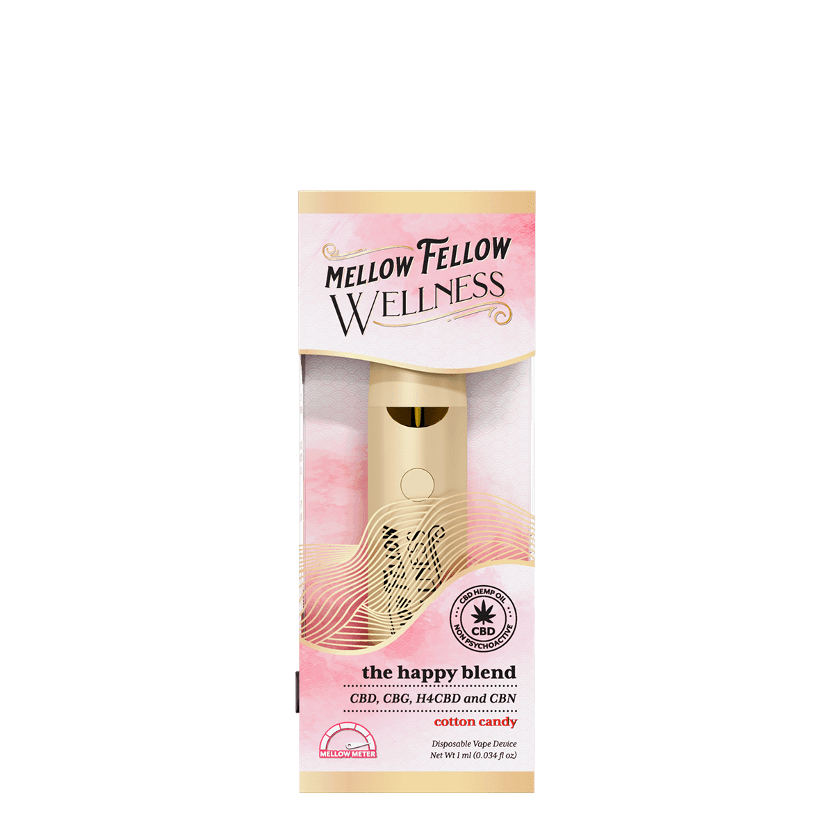 The Happy Blend - 1ml CBD Disposable Vape (Cotton Candy)