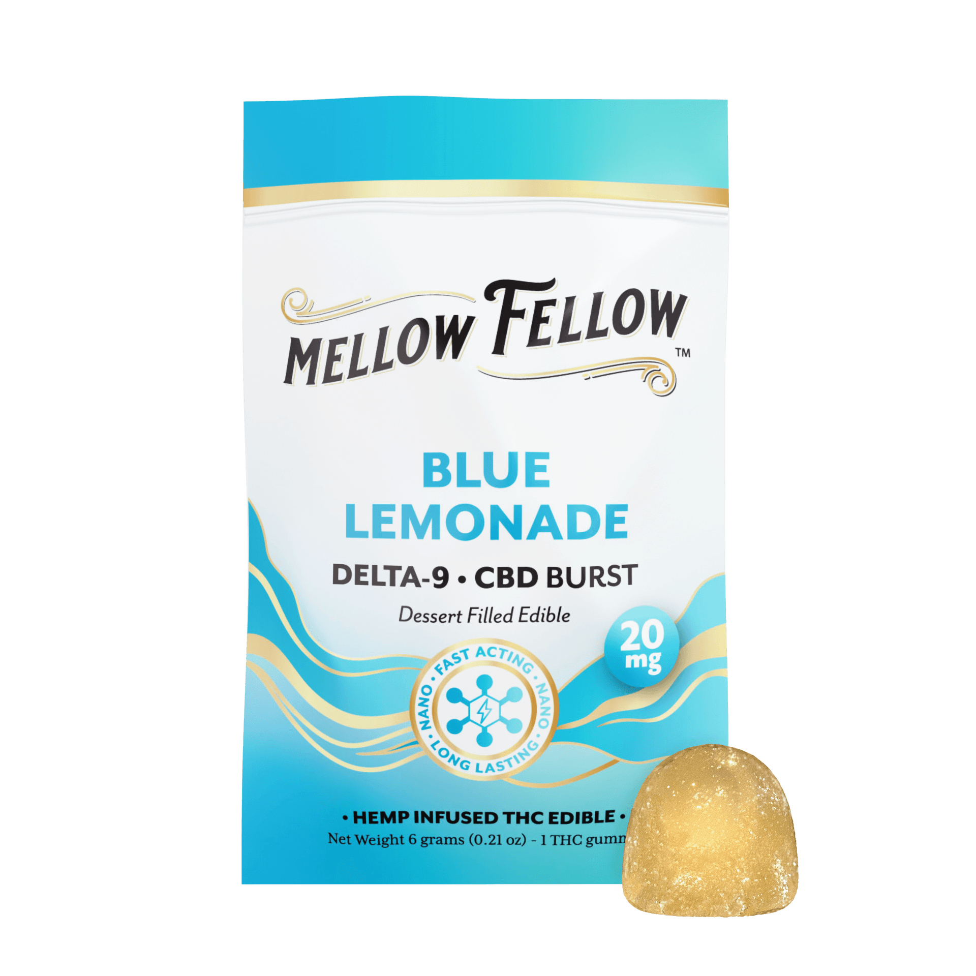 Delta 9 CBD Burst Nano Gummy 20mg Sachet - Blue Lemonade
