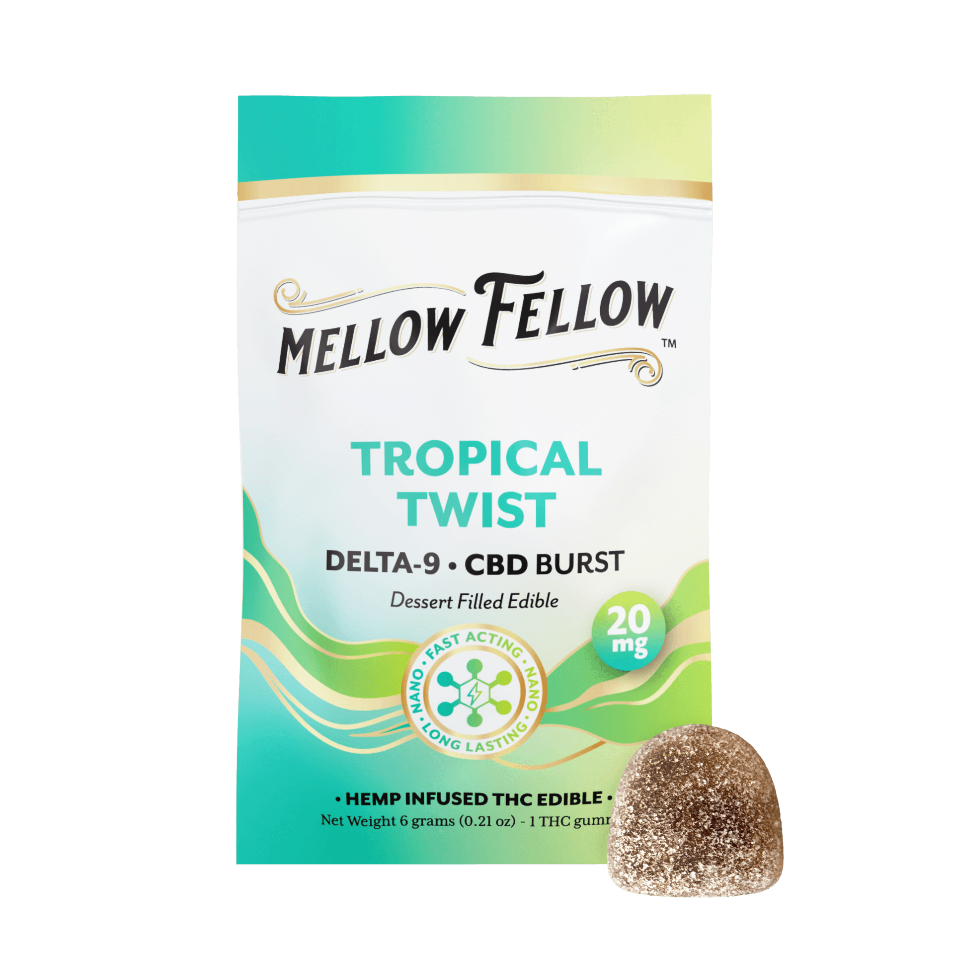 Delta 9 CBD Burst Nano Gummy 20mg Sachet - Tropical Twist