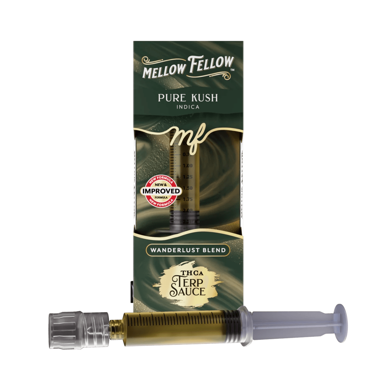 Wanderlust Blend - Terp Sauce 2ml Syringe - Pure Kush (Indica) - Mellow Fellow