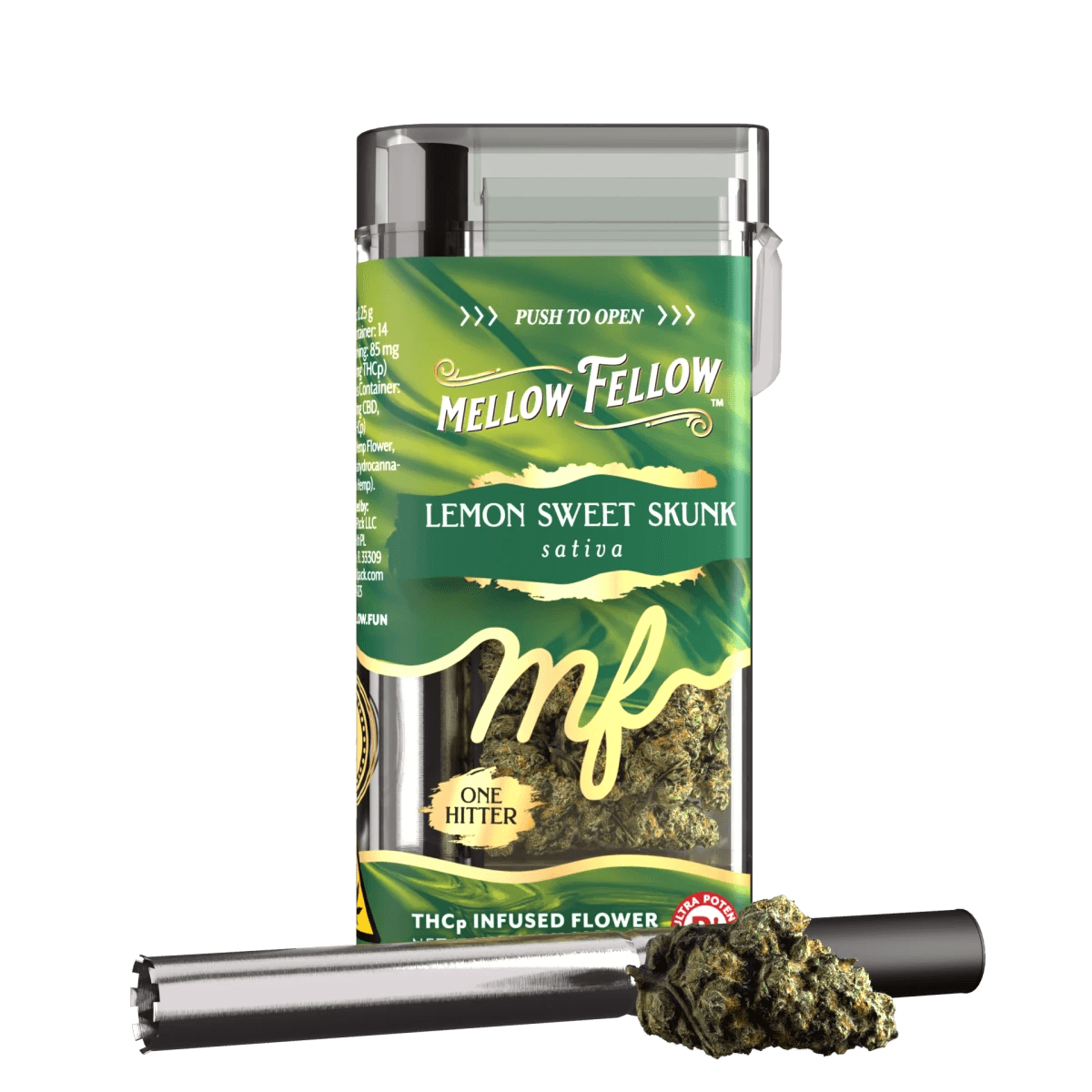 THCp 3.5g Infused Flower + One Hitter - Lemon Sweet Skunk (Sativa)