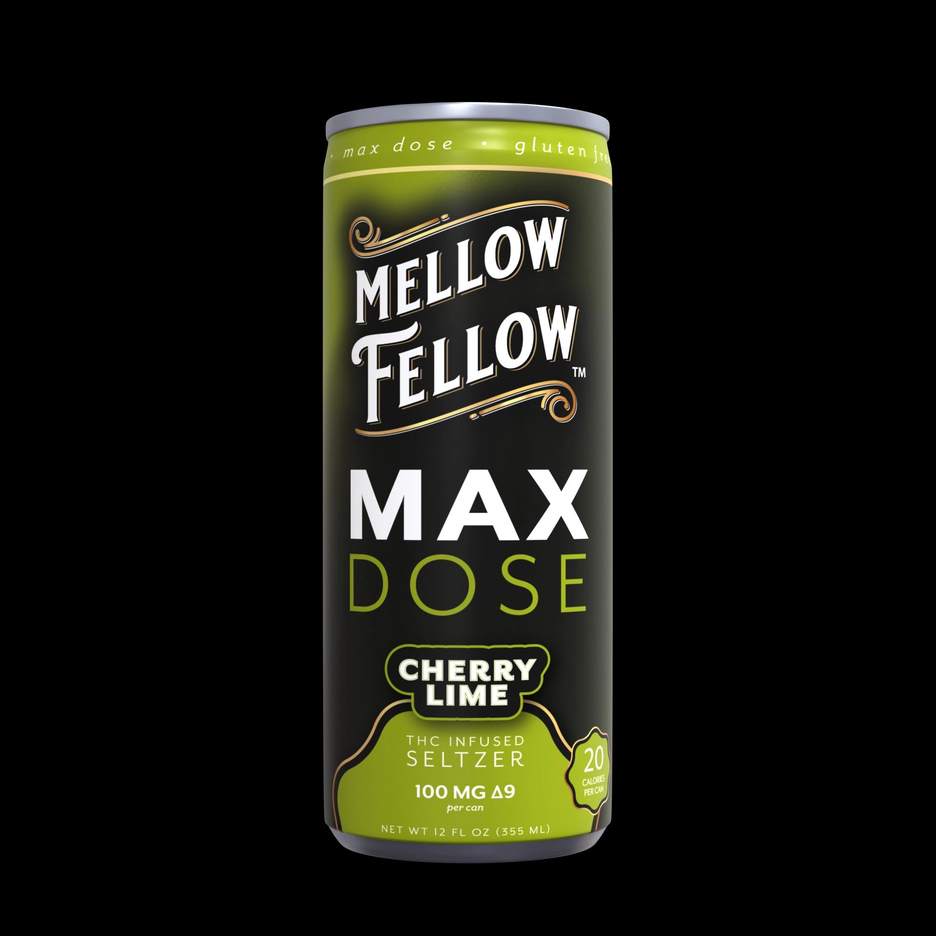 Max Dose Delta 9 THC Seltzer Beverage 100mg – Cherry Lime