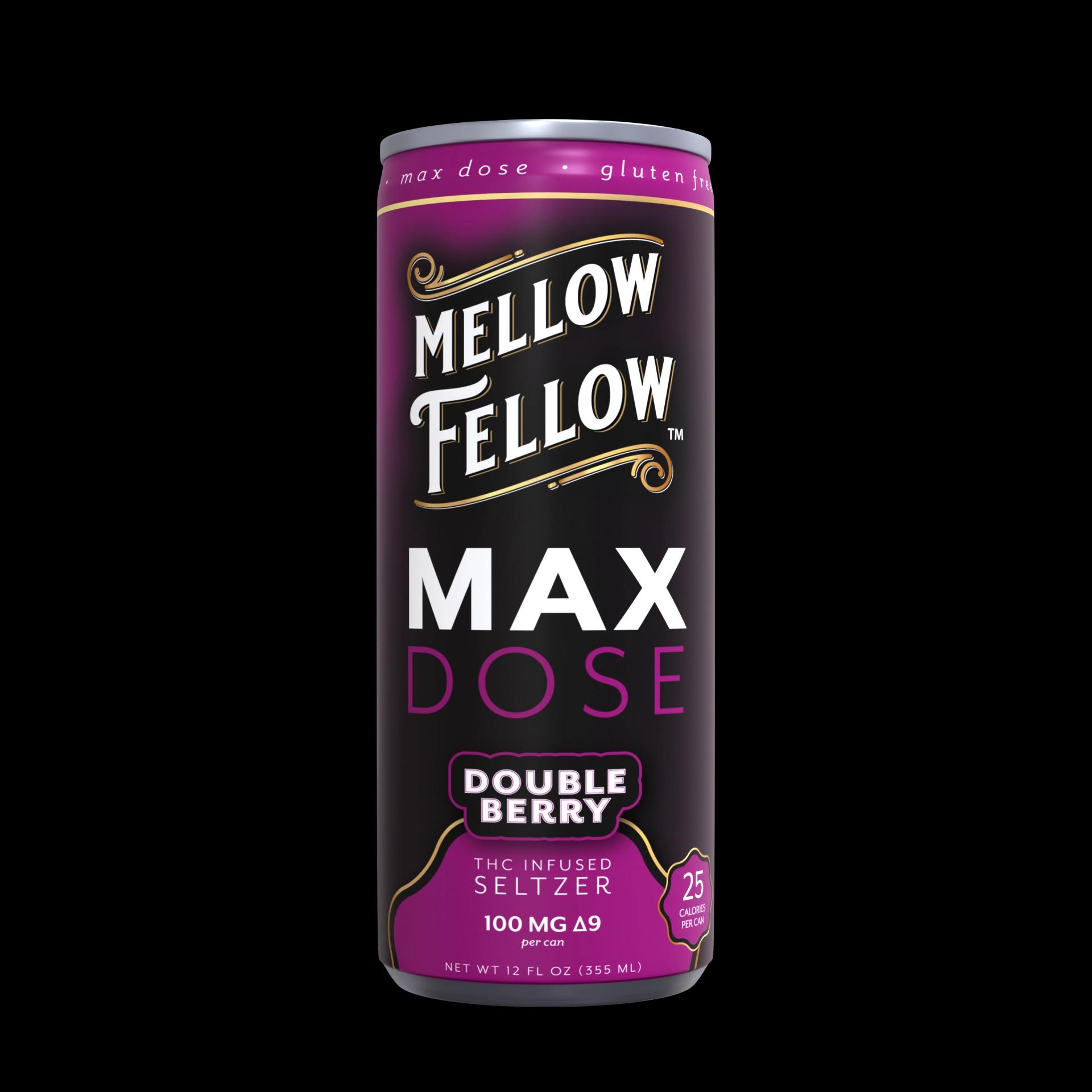 Max Dose Delta 9 THC Seltzer Beverage 100mg – Double Berry