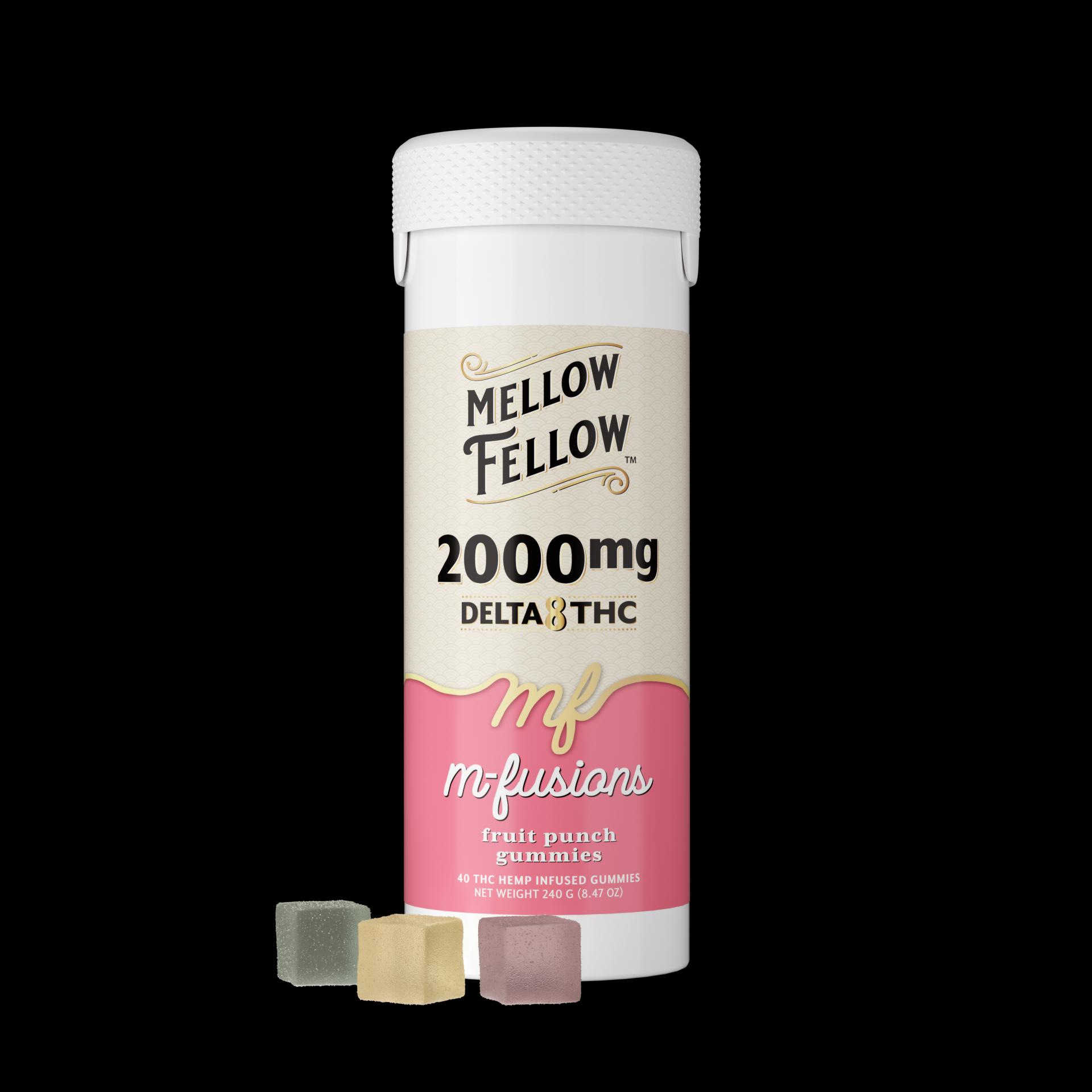 M-Fusions Delta 8 THC Fruit Punch Gummies 40ct- 50mg Delta 8 per gummy