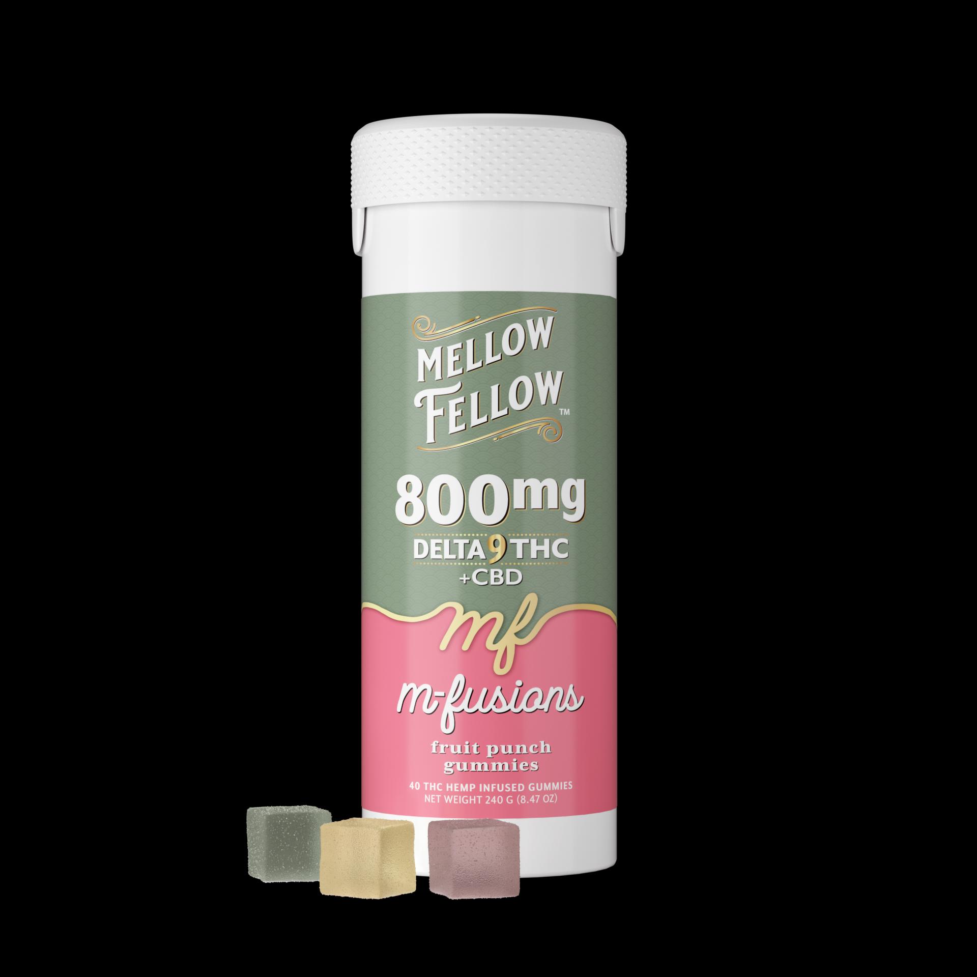 Delta 9 THC M-Fusions Fruit Punch Gummies - 40 Ct. 800mg